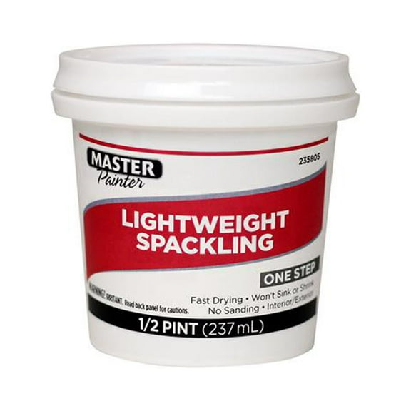 Master Painter 7079808736 Superior Spackling, Lightweight, 1/2-Pint - Quantity 12