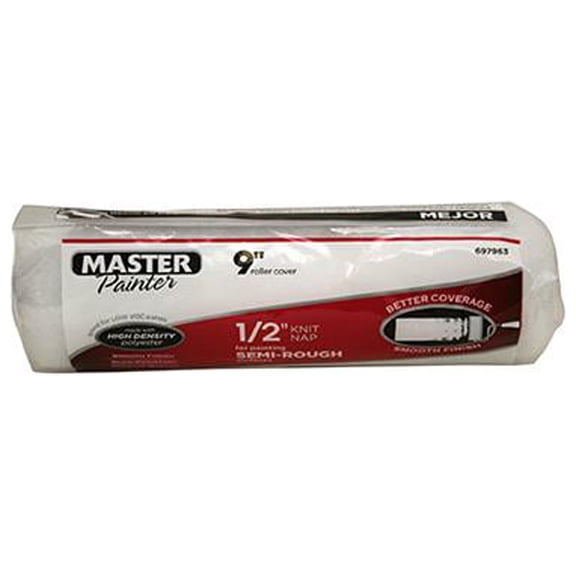 Master Painter Better MPP912-9IN Premium Paint Roller Cover, 9 x 1/2 In. Nap - Quantity 12