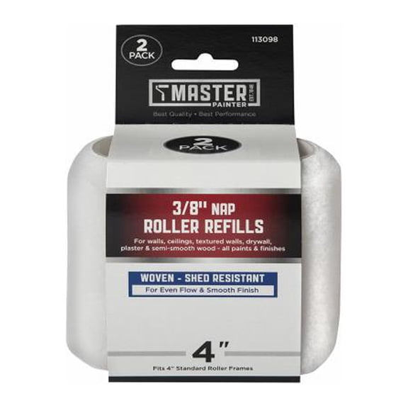 Master Painter Better MPW438-2PK Mini Woven Paint Roller Covers, 4 x 3/8 In. Nap, 2-Pk. - Quantity 6