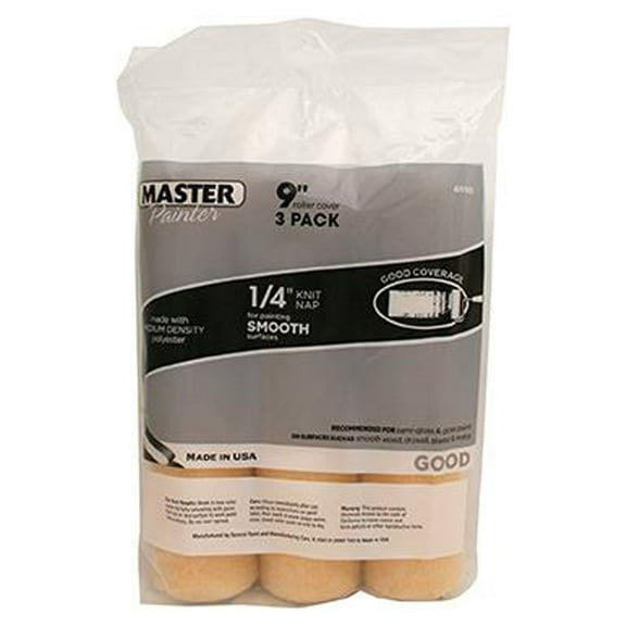 Master Painter Good MPS914-3PK Paint Roller Covers, 9 x 1/4 In. Nap, 3-Pack - Quantity 1