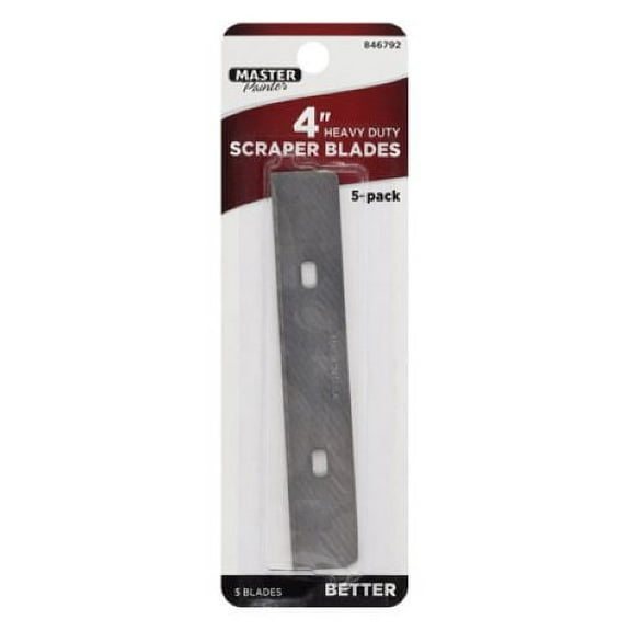 Master Painter WSB 5-Pack Of 4" Replacement Glass, Tile & Paint Scraper Blades - Quantity of 15