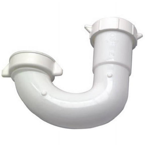 Master Plumber 1.25 in. Master Plumber White Plastic Lavatory Drain J Bend