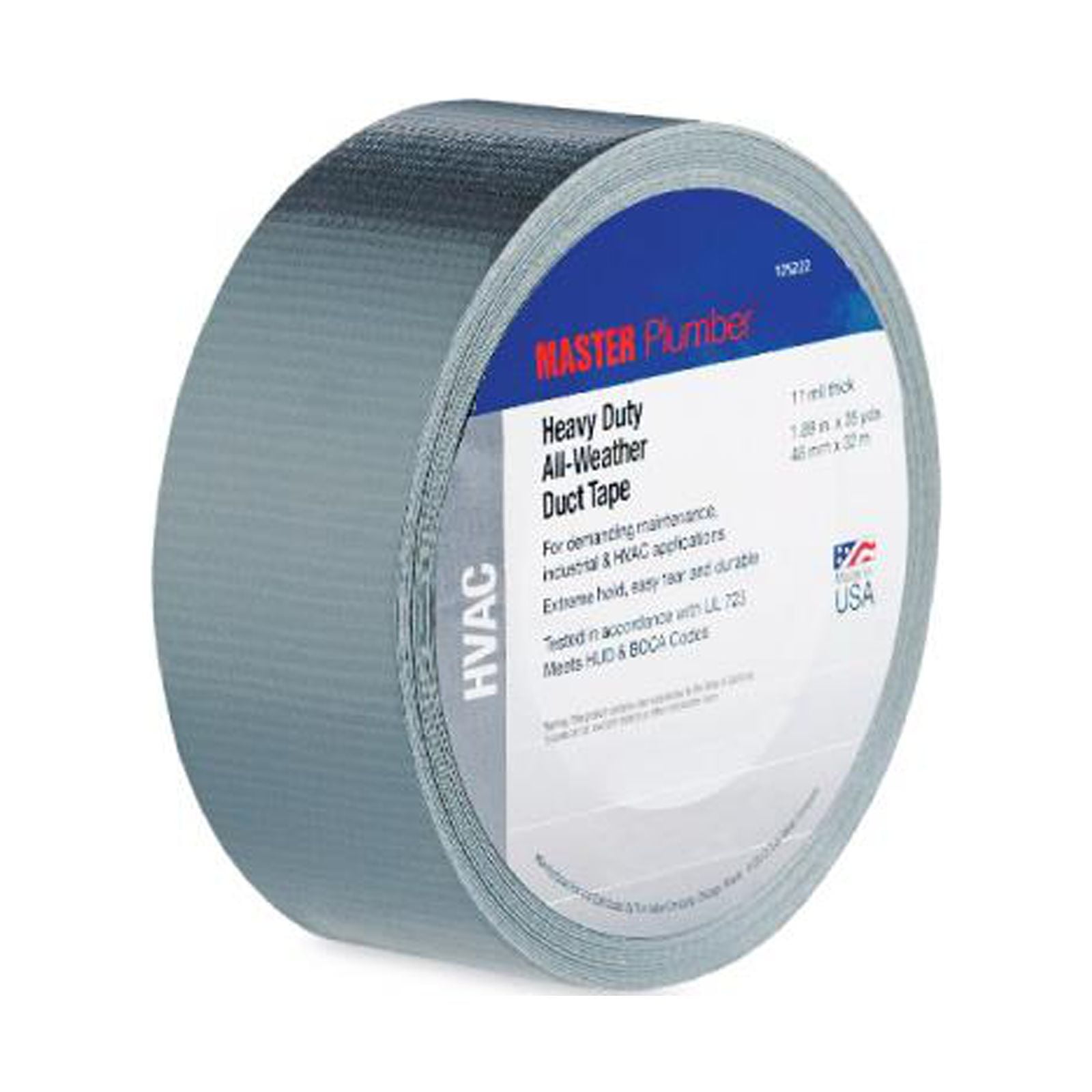 Master Plumber 1126785 Maximum Duty HVAC Duct Tape,  1.89-In. x 35-Yd. - Quantity 24