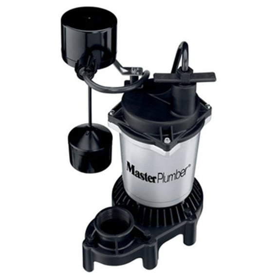 Master Plumber 176952 Sump Pump, Zinc & Plastic Construction, .5-HP Motor, 4,200 GPH - Quantity 1