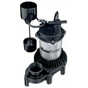 Master Plumber 176953 Sump Pump, Zinc & Plastic Construction, 1/3-HP Motor, 3,600 GPH - Quantity 1