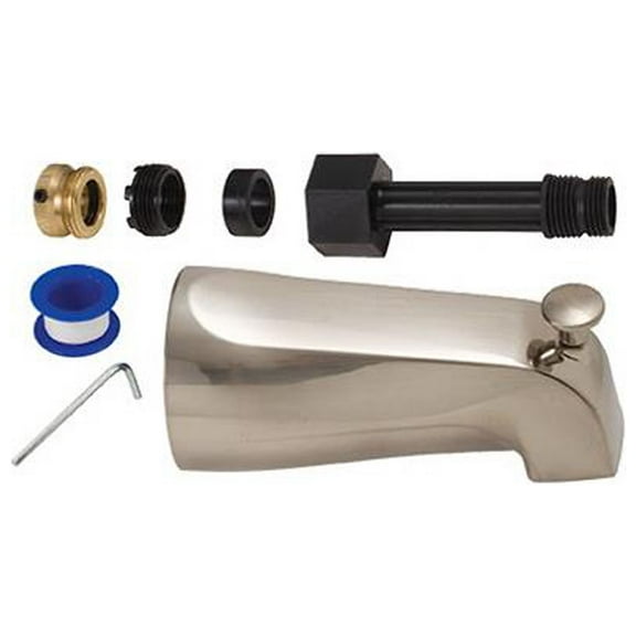 Master Plumber 249-934 Diverter Tub Spout, Universal, Satin Nickel Finish, 5-1/8-In. - Quantity 3