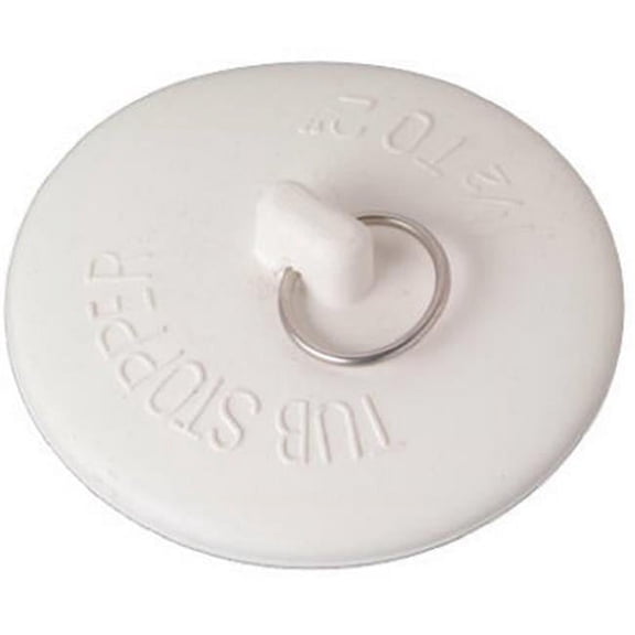 Master Plumber 682-685 Tub Stopper with Metal Ring, Rubber - Quantity 5