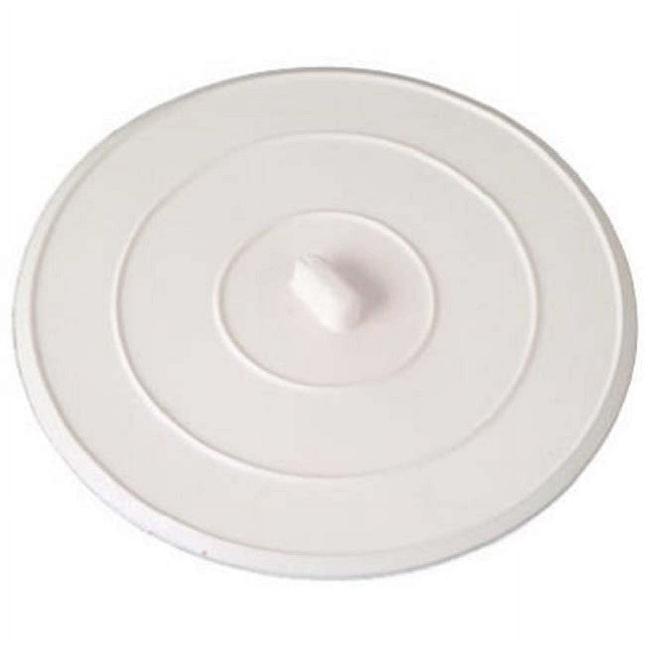 Master Plumber 682-804 Flat Suction Sink Stopper, Rubber, White - Quantity 10