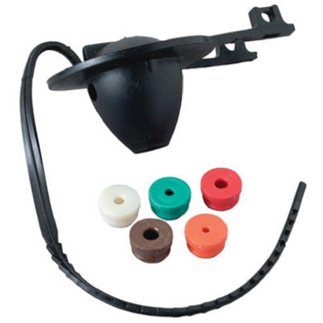 Universal Black Vinyl Toilet Flapper with Replaceable Baffles