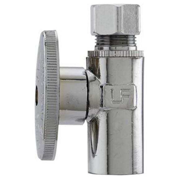 Master Plumber MP2781PCLF Straight Supply Stop Valve, Chrome, 1/2-In. Copper Sweat x 3/8-In. O.D. Compressi - Quantity 6