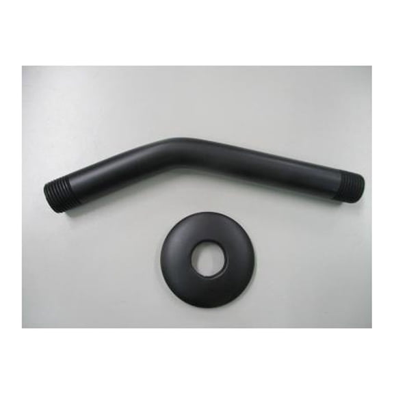 Master Plumber MP319103 Shower Arm & Flange, Matte Black, 1/2 MIP x 8 In. - Quantity 5