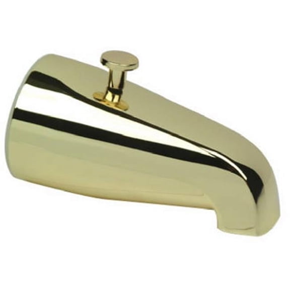 Master Plumber Polished Brass Diverter Tub Spout