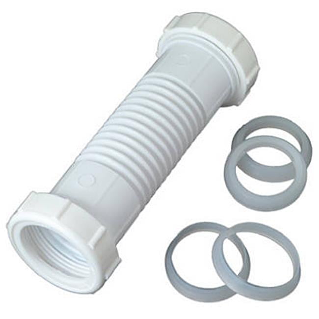 White Plastic Flexible Kitchen Sink Coupling with Washers