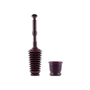 Master Plunger MP500-B Heavy Duty Bathroom Toilet Plunger Kit with Short Bucket. All Purpose Plunger Equipped with Air Release Valve, Plum