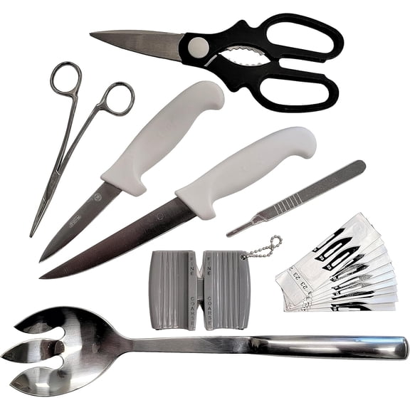 Master Poultry Processing & Butcher Knife KIT Chicken Duck Turkey Knives Set