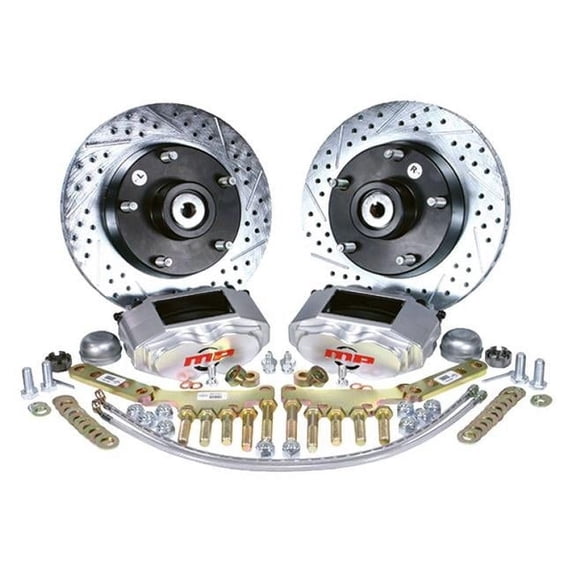 Master Power Brakes DB2545B 5 x 4.5 & 5 x 5.5 in. Bolt Circle Rallye Series Front Disc Brake Kit for 1965-1967 Ford F100 Pickup