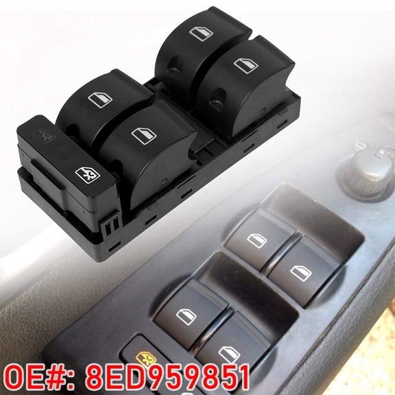 Master Power Passenger Window Switch 8ED959851 For Audi A4 B6 B7 Sedan