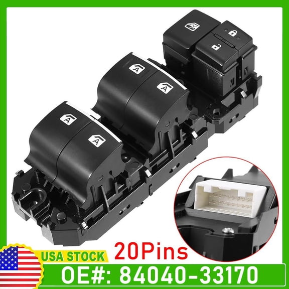 Master Power Window Switch Assembly Fit For 2018-2020 Toyota Camry 84040-06070