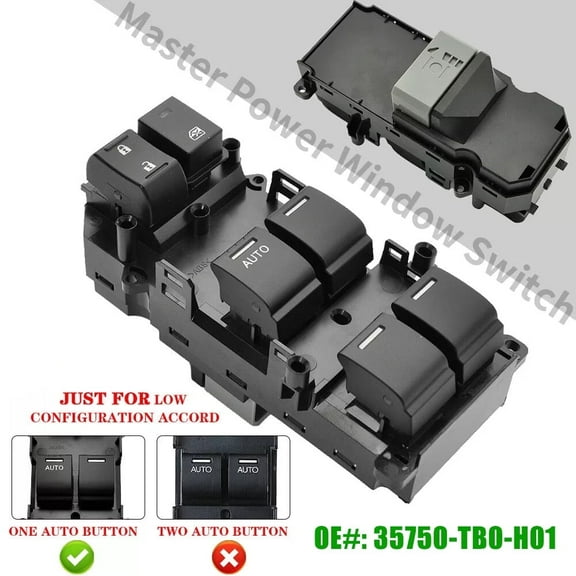 Master Power Window Switch for 2008-2012 Honda Accord Front Left Driver Side