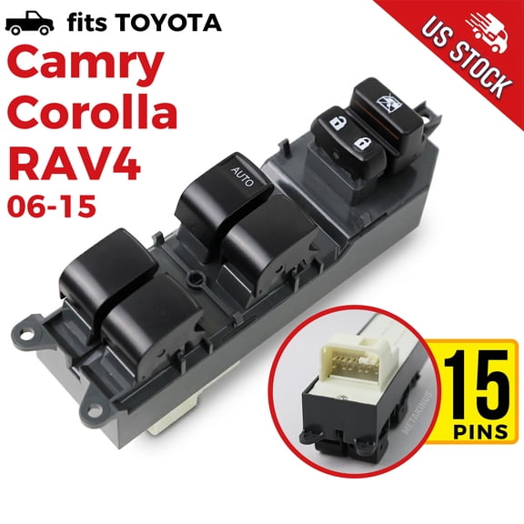 Master Power Window Switch Front Left 15Pin for Toyota Camry Corolla 84820-06100
