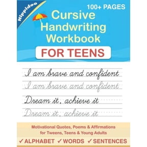 Master Print and Cursive Writing Penmanship for Teens: Cursive Handwriting Workbook for Teens: A cursive writing practice workbook for young adults and teens (Paperback)