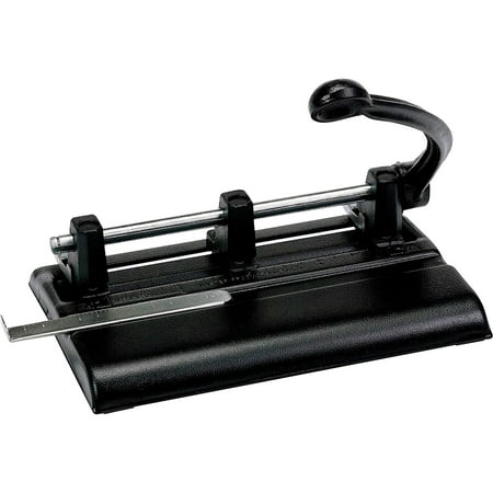Master Products Power Handle 2/3-hole Paper Punch, Black