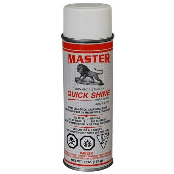 Master Quick Shine - Instant Shoe Shine Spray - 7 ounce can