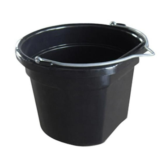 Master Rancher 8 QT Black Flat Sided Utility Bucket Polyethylene Resin