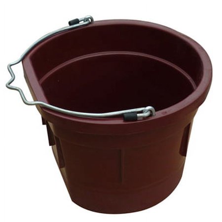 Master Rancher 8 QT Deep Red Flat Sided Utility Bucket Polyethylene Re, Each