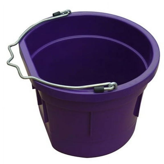 Master Rancher MR8QP/FSB-PURP 8-Quart Purple Poly Resin Farm & Ranch Flat Sided Utility Bucket Pail - Quantity of 8