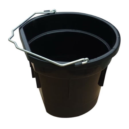 Master Rancher MR20QP/FSB-BLK 20-Quart Black Flat Back Sided Utility Bucket Pail - Quantity of 2