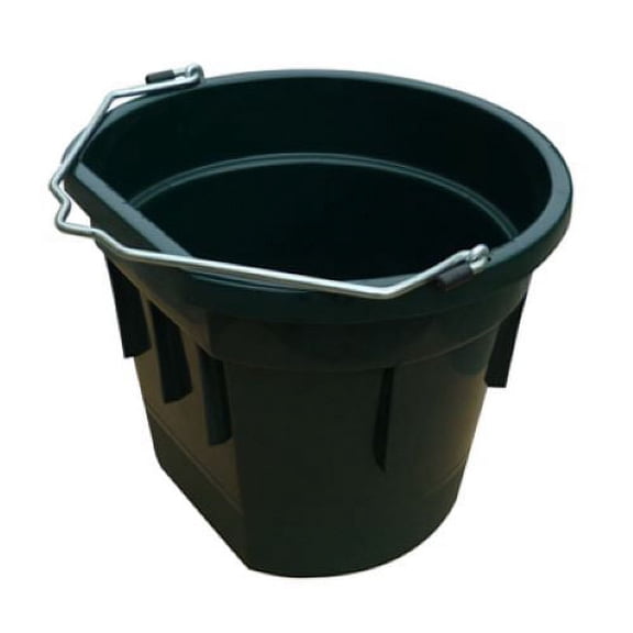 Master Rancher MR20QP/FSB-DRKGRN 20-Quart Green Flat Back Sided Utility Bucket Pail - Quantity of 1