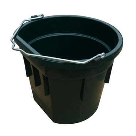 Master Rancher MR20QP/FSB-DRKGRN 20-Quart Green Flat Back Sided Utility Bucket Pail - Quantity of 3