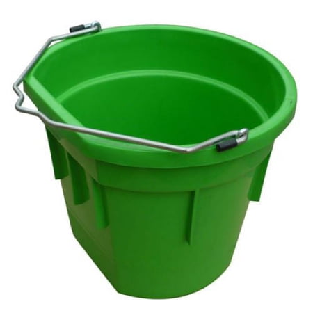 Master Rancher MR20QP/FSB-LIMEGRN 20-Quart Lime Green Flat Back Sided Utility Bucket Pail - Quantity of 2