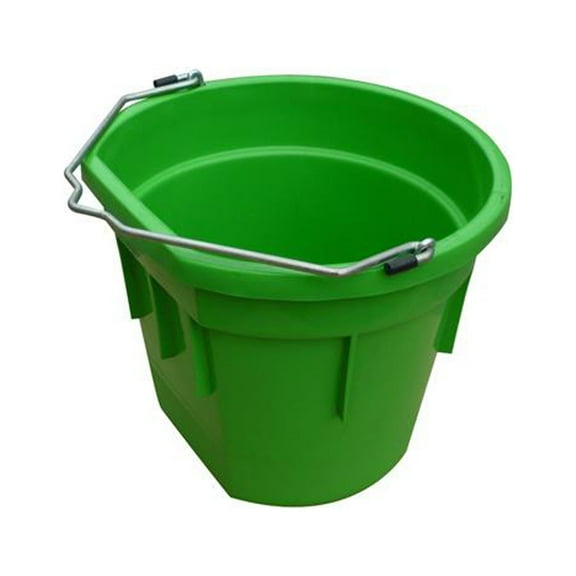 Master Rancher MR20QP/FSB-LIMEGRN Utility Bucket, Flat Sided, Lime Green Resin, 20-Qts. - Quantity 10