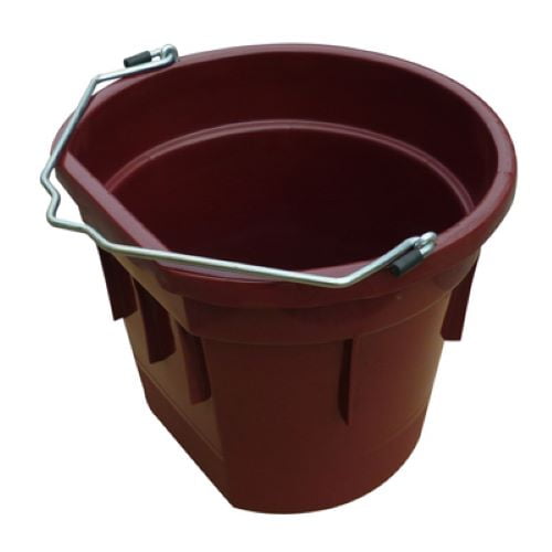 Master Rancher MR20QTP/FSB-BRK RED 20-Quart Deep Red Flat Back Sided Utility Bucket Pail - Quantity of 8