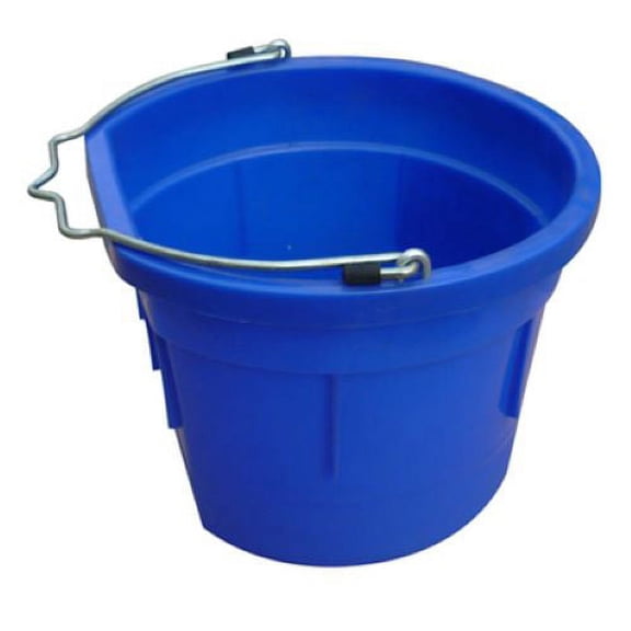 Master Rancher MR8QP/FSB-BLUE 8-Quart Blue Poly Resin Farm & Ranch Flat Sided Utility Bucket Pail - Quantity of 2