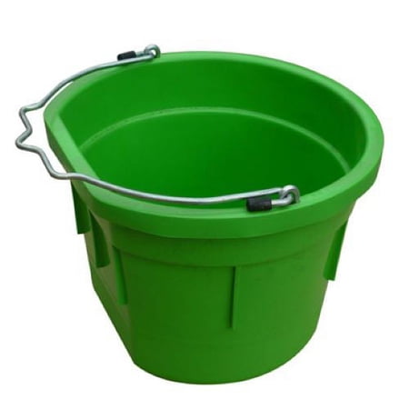 Master Rancher MR8QP/FSB-LIMEGRN 8-Quart Lime Green Poly Resin Farm & Ranch Flat Sided Utility Bucket Pail - Quantity of 2