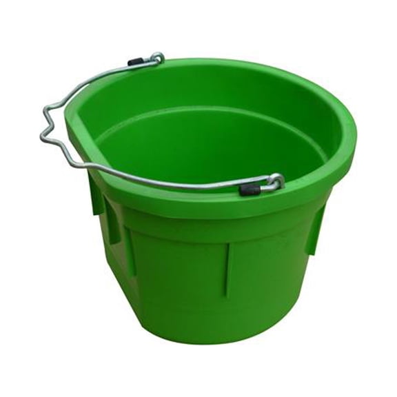 Master Rancher MR8QP/FSB-LIMEGRN Utility Bucket, Flat Sided, Lime Green Resin, 8-Qts. - Quantity 10