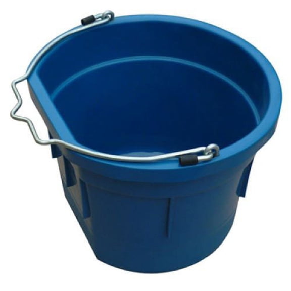 Master Rancher MR8QP/FSB-TEAL 8-Quart Teal Poly Resin Farm & Ranch Flat Sided Utility Bucket Pail - Quantity of 6