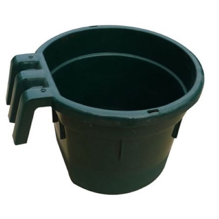 Master Rancher MR8QP/HFB-DRKGRN 8-Quart Poly Livestock Hanging Feed Bucket - Quantity of 4