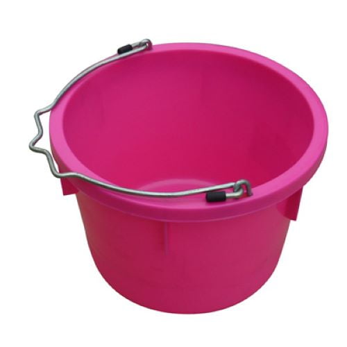 Master Rancher MR8QP/UB-HTPINK 8-Quart Pink Poly Resin Farm & Ranch Utility Bucket Pail - Quantity of 6