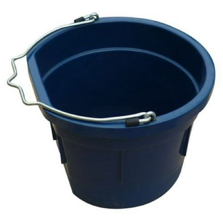 Master Rancher MR8QTP/FSB-DRKBLUE 8-Quart Dark Blue Poly Resin Farm & Ranch Flat Sided Utility Bucket Pail - Quantity of 3