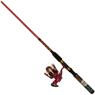 RAD Sportz Fishing Rod & Reel Combo -6’6” Fiberglass Pole, Spinning Reel-  Bass, Trout & Lake Fish-Spooled with 10lb Test-Action Series
