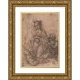 thumbnail image 1 of Master of Santo Spirito 11x14 Gold Ornate Wood Frame and Double Matted Museum Art Print Titled - Virgin Adoring the Christ Child with Saint John the Baptist (ca. 1500-1515), 1 of 4