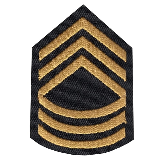 Master Sergeant Iron On Embroidered Patch