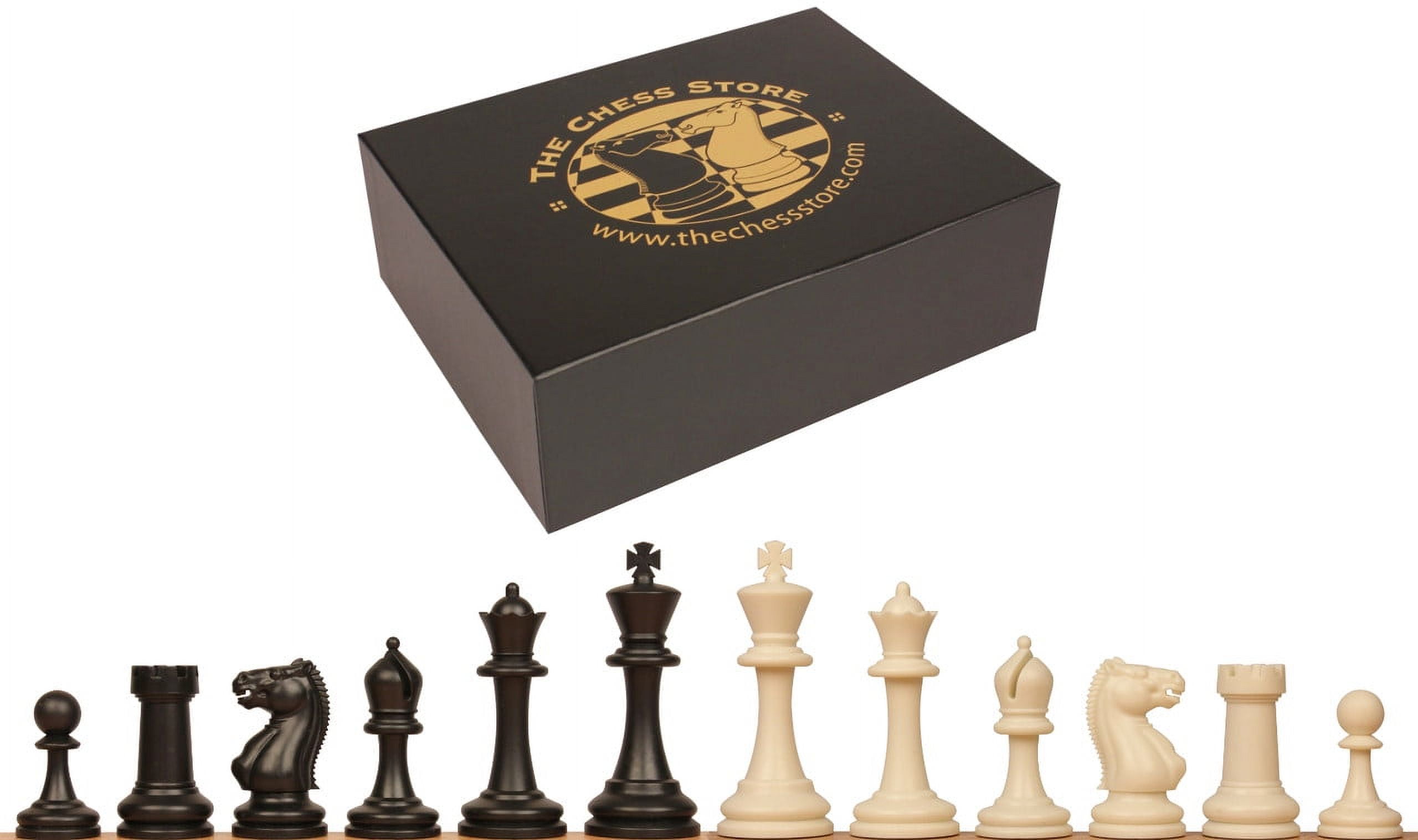 VAMSLOVE Wooden Chess Checkers Game Set 15.5 Large Size Board w/Storage  Drawers, Weighted Chess Pieces - 2 Extra Queens 3 King, Gift for Birthday