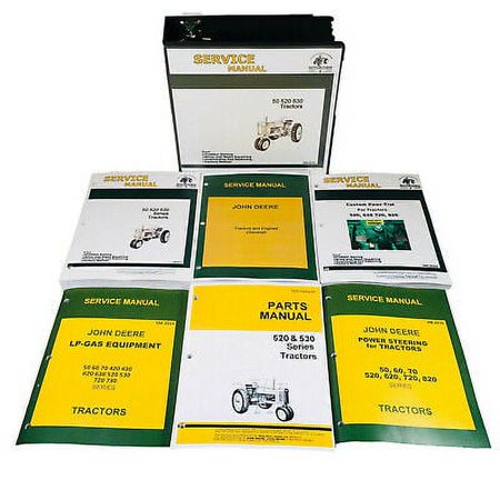 Master Service Parts Manual For John Deere 520 530 Tractor Shop Book Catalog