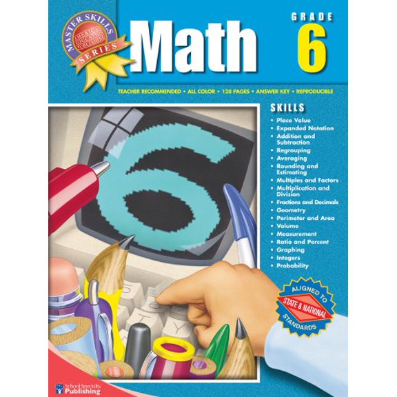 Pre-Owned Math, Grade 6 (Paperback) 9781561890163