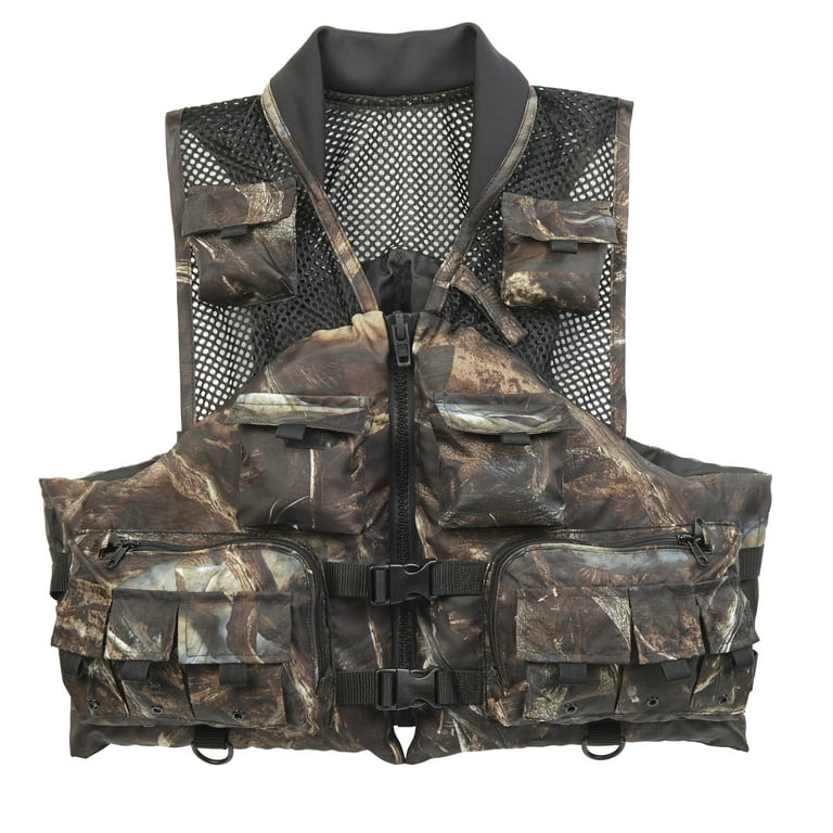 Master Sportsman Fishouflage Fishing Vest, Large/XL